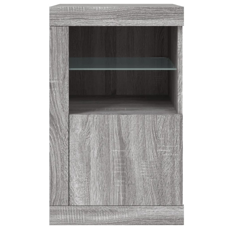 Carisse Iron 1 - Door Standard Accent Cabinet, Grey Sonoma