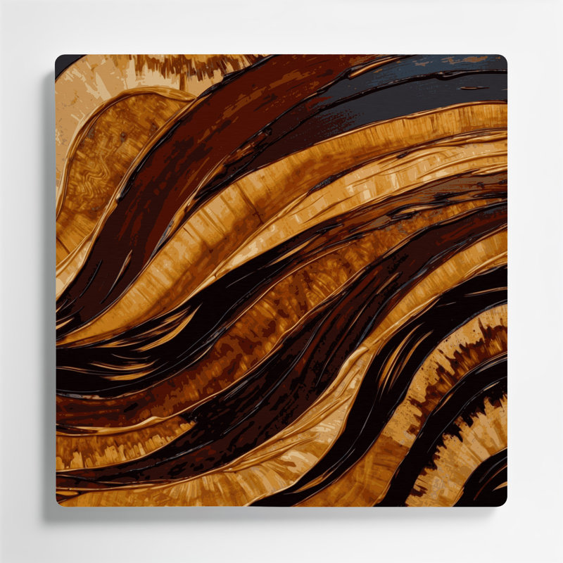 Art mural hawaïen en bois Koa, H 32 po x l 32 po