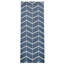 Tapis d'intérieur bleu beige à motifs géométriques noués à la main-267098851