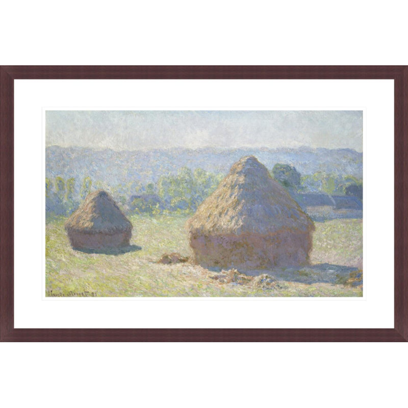 Bottes de foin fin de l'été par Claude Monet, impression giclée sur cadre, H 20,02 po x l 29,5 po