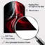 Abstraction contemplative rouge et noire VI - horloges asymétriques modernes en métal, horloge murale arquée-104241508