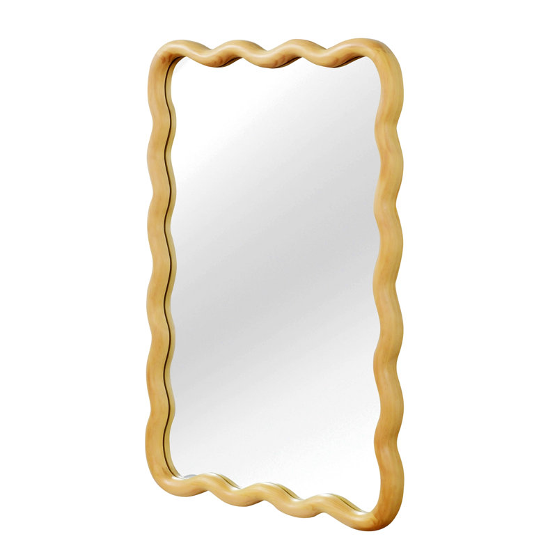 Rectangle Wood Frame Decorative Mirror, Accent Mirror For Bedroom, Bathroom, Living Room, Entryway, 30" H x 20" W x 1.18" D