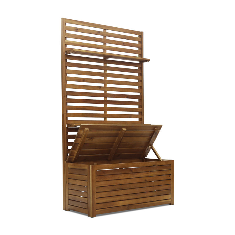 Banc de rangement avec support pour la maison et l'organisation dans la chambre à coucher du salon