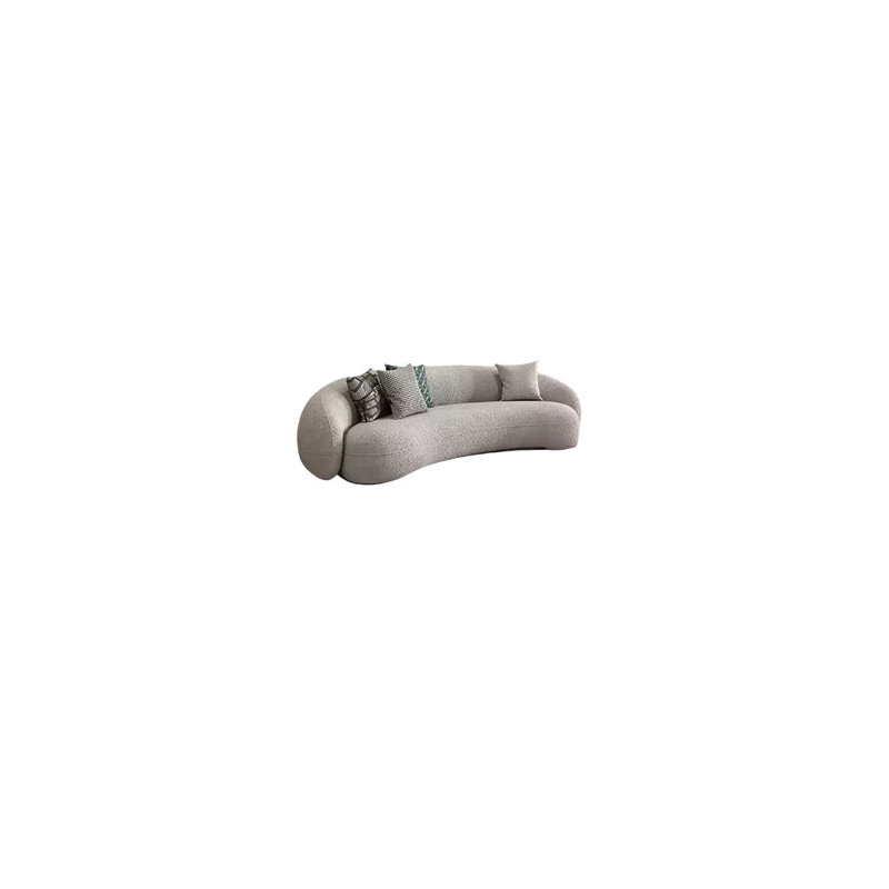 Canapé demi-cercle, Gris, 2, H 24,8 po x l 70,87 po x P 35,43 po