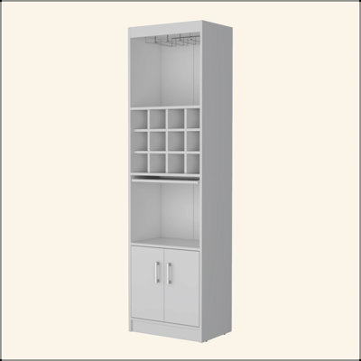 White Bar Cabinet With Wine Storage