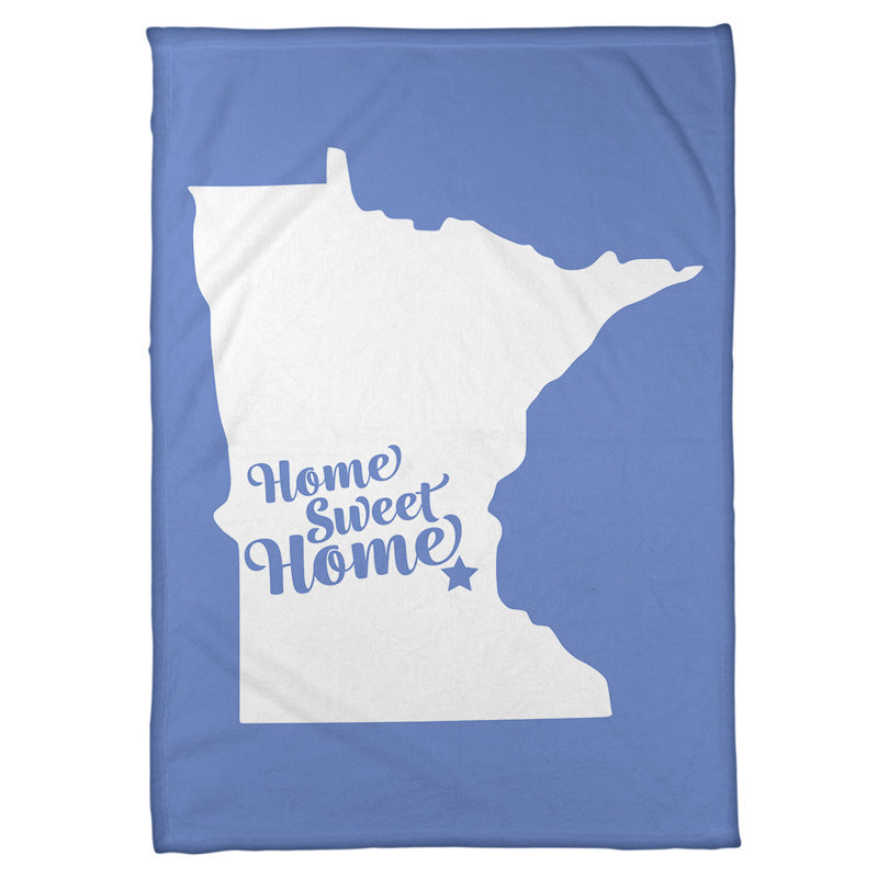 Jeté en polaires pour minneapolis home, l 62,5 po x L 82,5 po, bleu