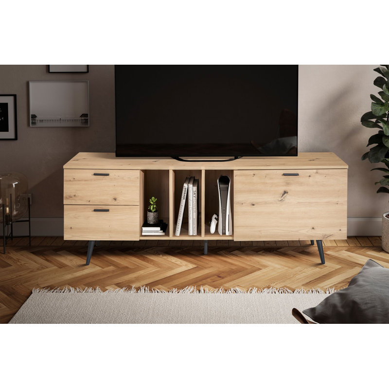 Marionville TV Stand for TVs up to 70", Brown Wood