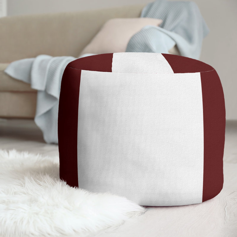 Mélange de polyester à rayures rondes 20,5", Marron / blanc / marron