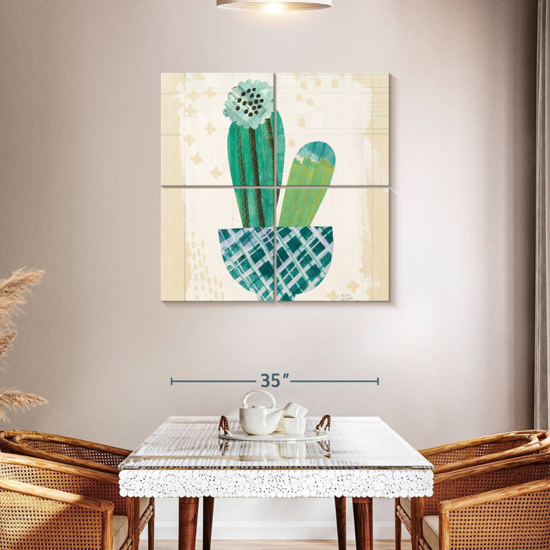 Harnek Collage Cactus III, 38" H x 38" W