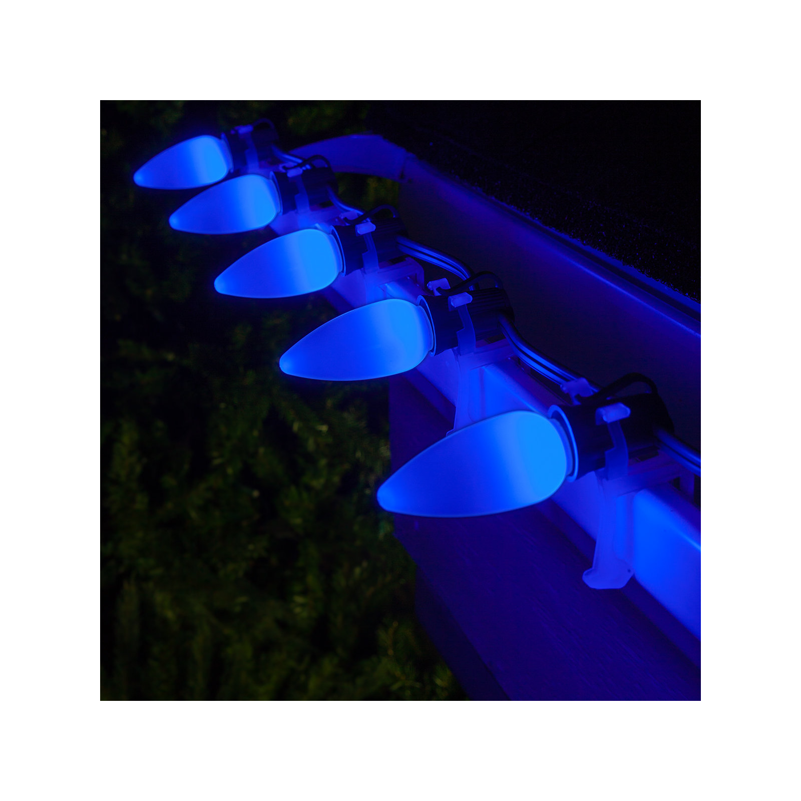 Shatterproof Smooth C9 OptiCore LED Christmas String Lights, 100, Blue