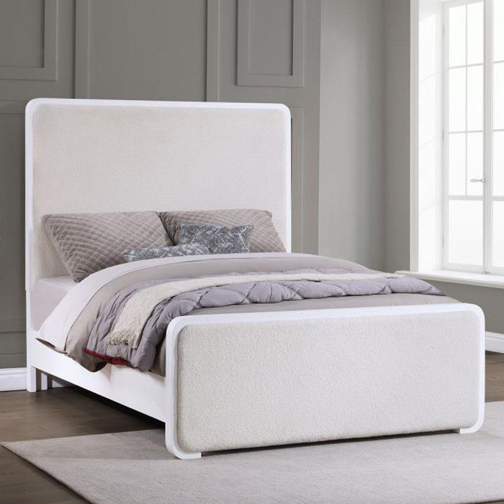 Latitude Run® Upholstered Panel Bed With Rounded Corners Design In ...