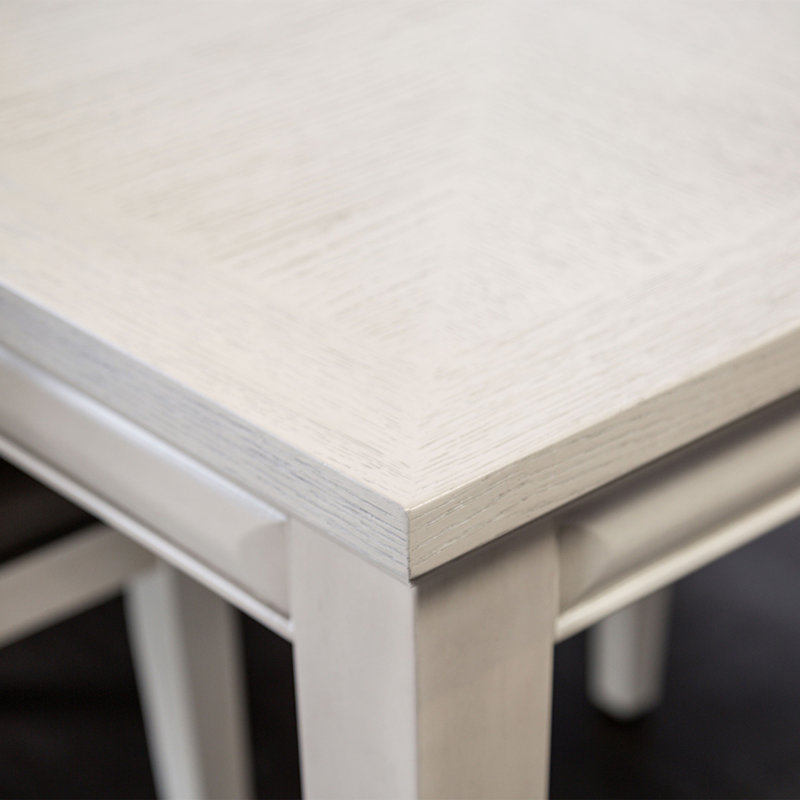 Modern 6 - Person Solid Wood Dining Table Set, White Oak
