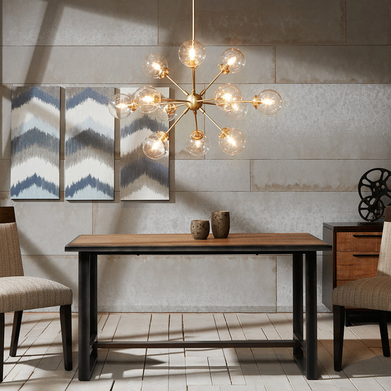 Lustre 12 lumières Gracie Mills Valdes, Or