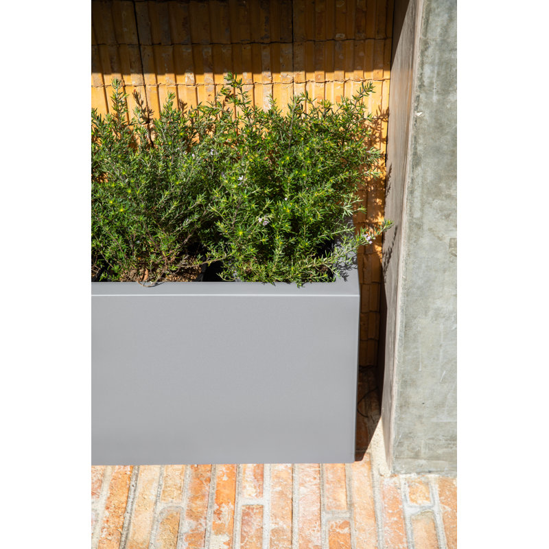 Gray 25" Recycled Plastic Long Box Planter