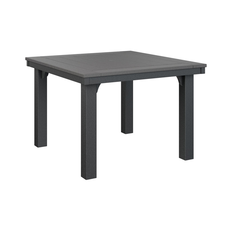 Homestead Outdoor Square Dining Table, Antique Mahogany, Black