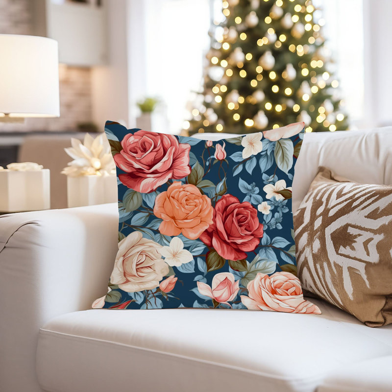 Floral Rose Flowers Pattern XI Classic, 16"H x 16"W