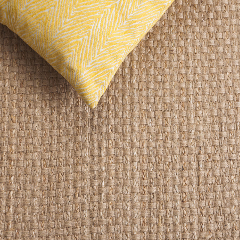 Tapis naturel en fibre naturelle 142 - maïs / brun, Rectangle de 5 pi x 8 pi