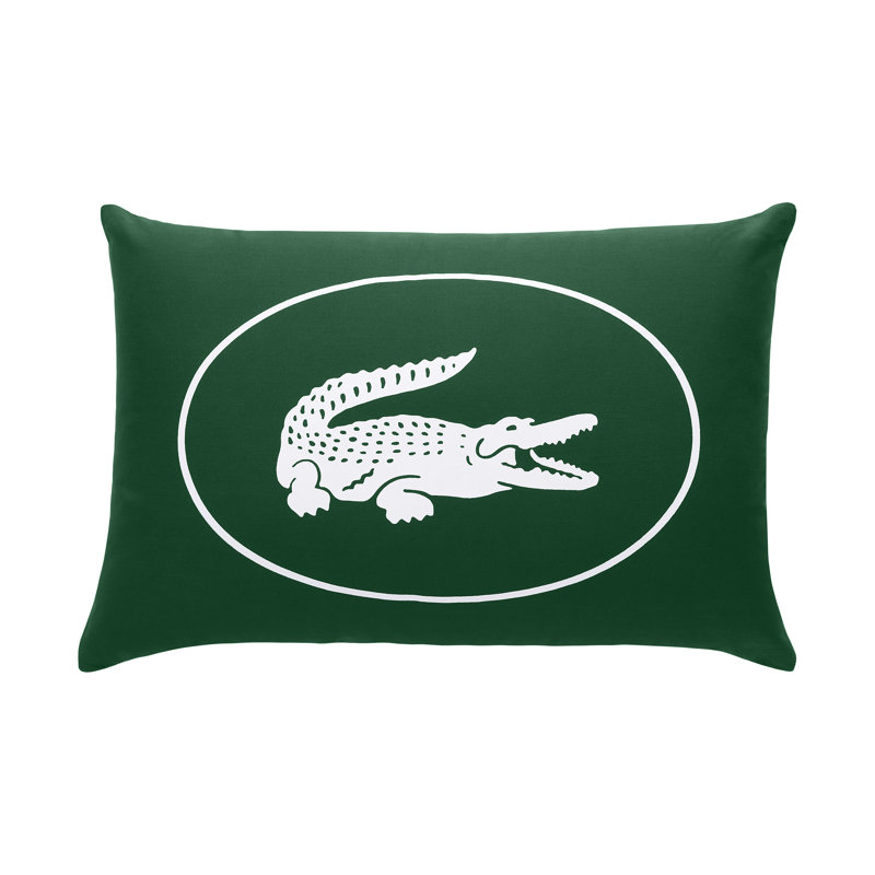 Lacoste Crew 100% Cotton Comforter Set, Soft Breathable All-Season with Embroidered Crocodile, Twin 3-Piece, Crew Green
