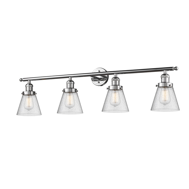 4 - Light Dimmable Vanity Light, Seedy, Polished Chrome