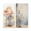 Doux tons neutres Tree Oak Harmony - ensemble de salon mural en métal Tree Oak-1582525923