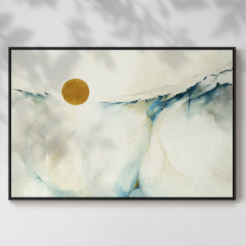 " Continuum ", 17" H x 25" W x 2" D, Black Floater Framed Canvas