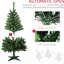 Arbre de Noël de 4 pi avec ouverture automatique et 100 lumières DEL blanc chaud ou coloré, 208 branches