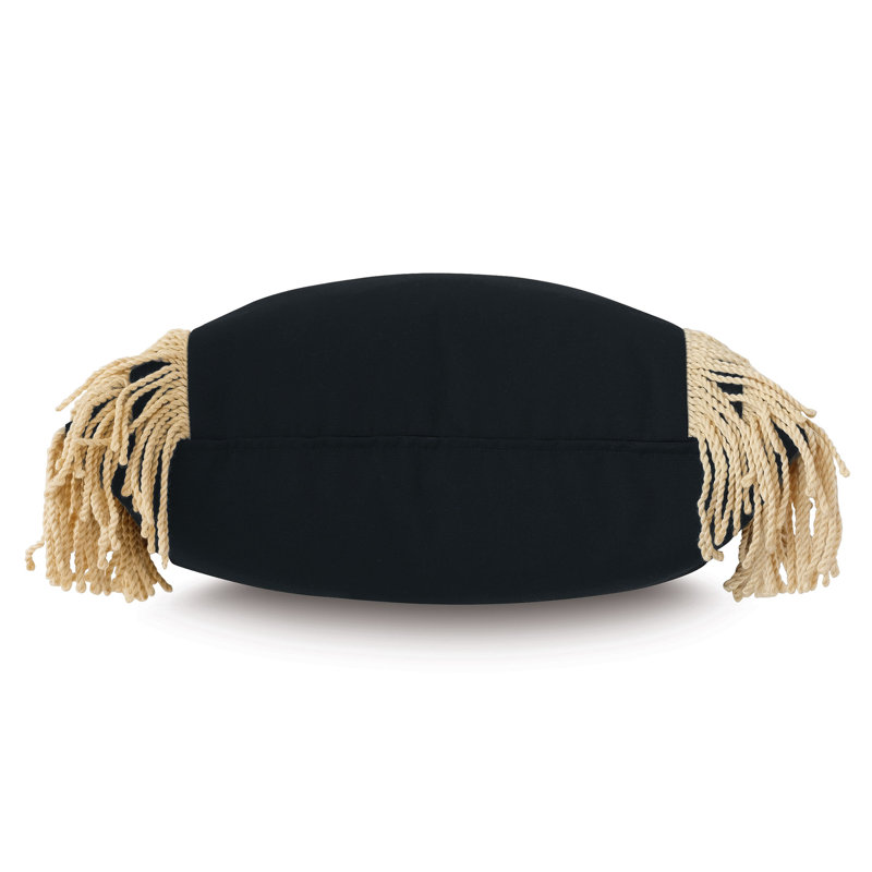 Palermo Square Indoor/Outdoor Pillow Cover & Insert, Sail Black