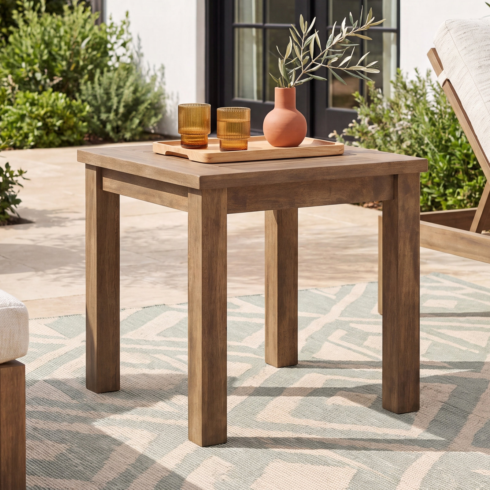 Vienna 22 " Teak Patio Side Table