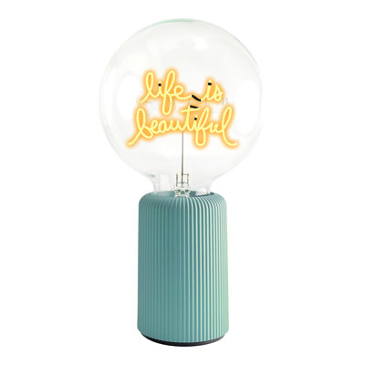 Ampoule LA VIE EST BELLE Lampe de table ambre avec base PORTABLE Pop Nomad
