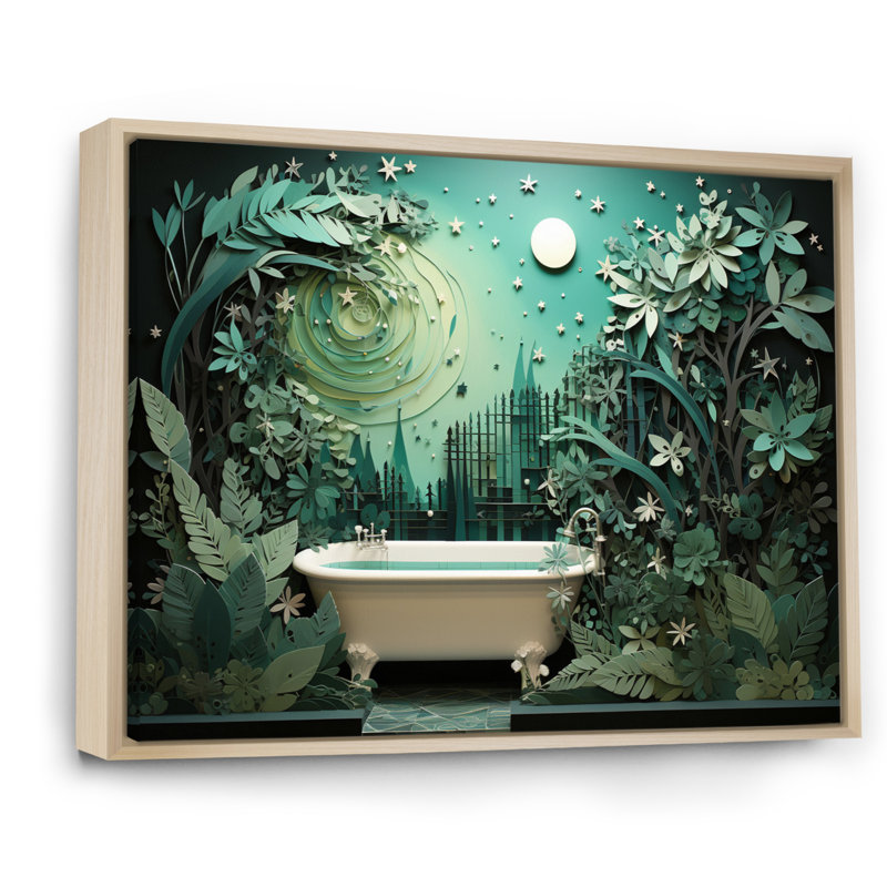 «Liekele Bath Fresh Oasis II», reproduction sur toile, H 16 po x l 32 po x P 1 po, Cadre naturel flottant