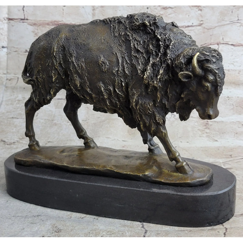 Figurine Isidoros signée Barye Buffalo