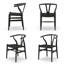 Chaises de salle à manger à dossier en Y en bois massif Wishbone -1106038931