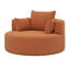 Fauteuil d'appoint pivotant avec 3 coussins amovibles-115839031