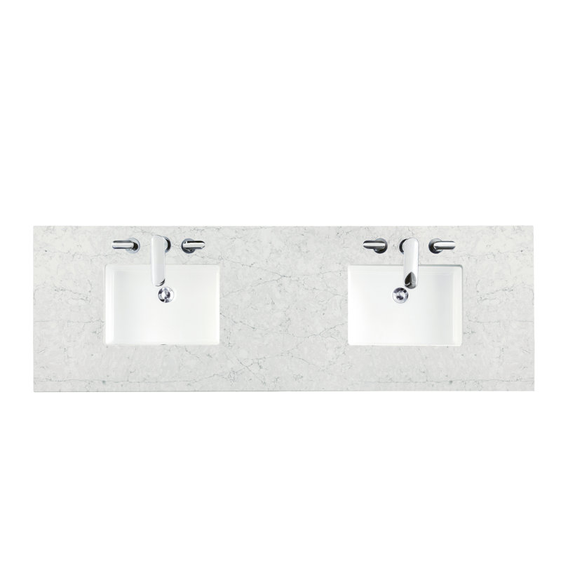 Portland 72'' W Double Vanity, Charcoal Soapstone, Widespread