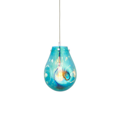 Alyca 1 - Light Chrome Teardrop Pendant