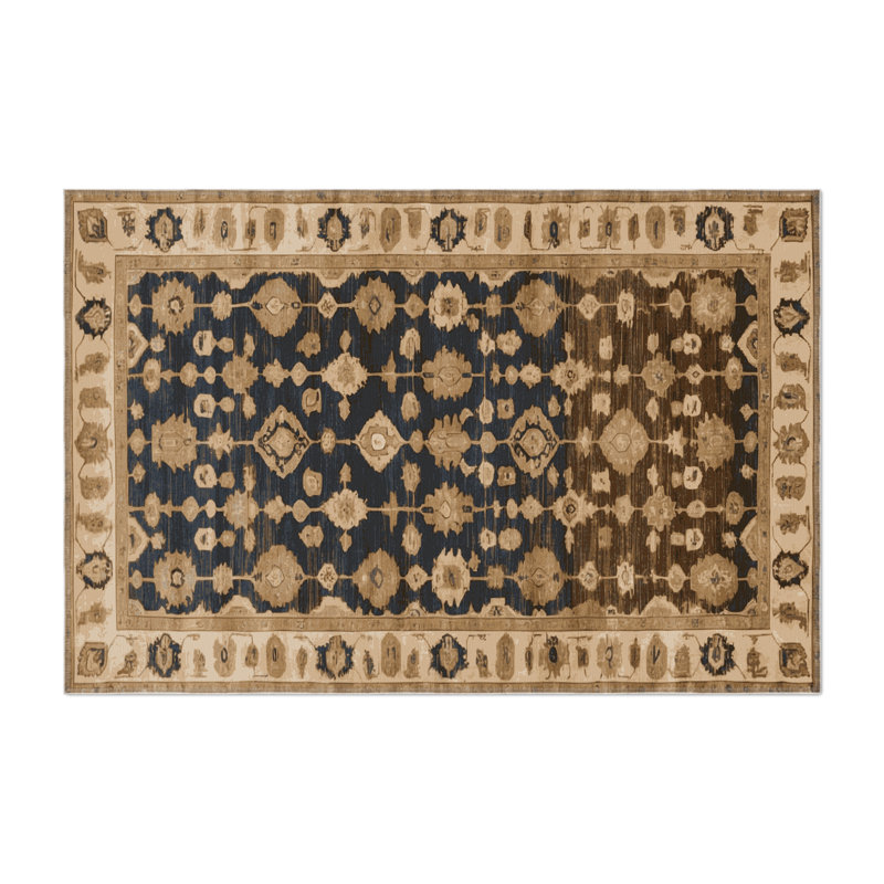 Tapis intérieur et extérieur brun Overdyed