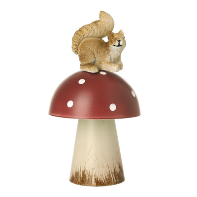 Squirrel on Toadstool Decoration