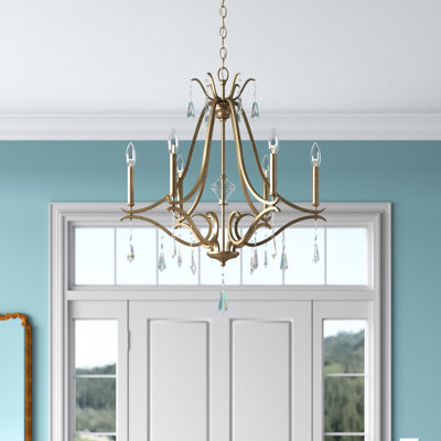 Willa Arlo Interiors Vogan charbon avec lustre transparent