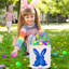 Paquet de 3 paniers à œufs de Pâques pour enfants, toile avec paniers de lapin de Pâques personnalisés