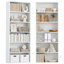 Bibliothèque standard de 27,95 pouces de large, tablette de rangement robuste pour l'espace domestique-1535958556