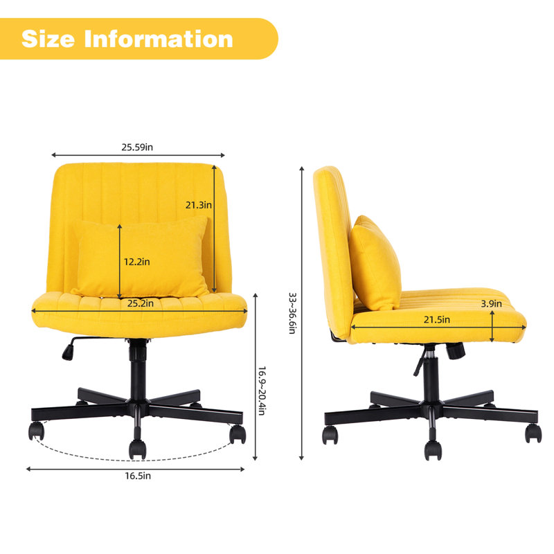 Chaise de bureau Linen Criss Cross