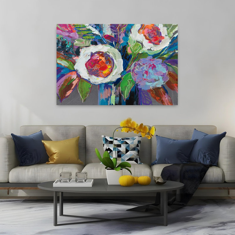 Art contemporain contemporain, H 40 po x l 60 po