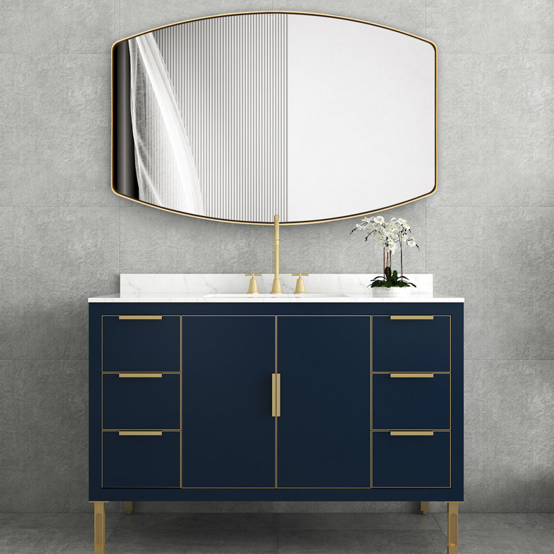 Miroir de salle de bain Atle, Noir, 36" x 24"