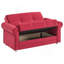 Causeuse convertible avec rangement Primenest Liora, bourgogne-785836645