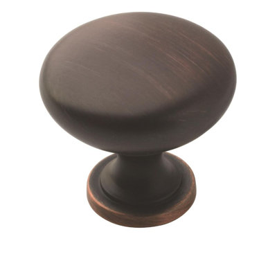 Edona 1-1/4 inch (32mm) Diameter Oil-Rubbed Bronze Cabinet Knob - 10 Pack