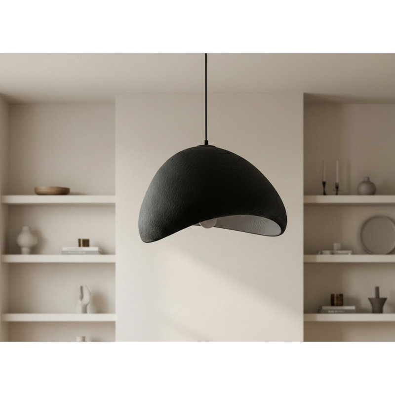 Luminaire suspendu 1 lumière Pilar - Blanc, H 11 po x l 19,75 po x P 15,75 po, Matte Black