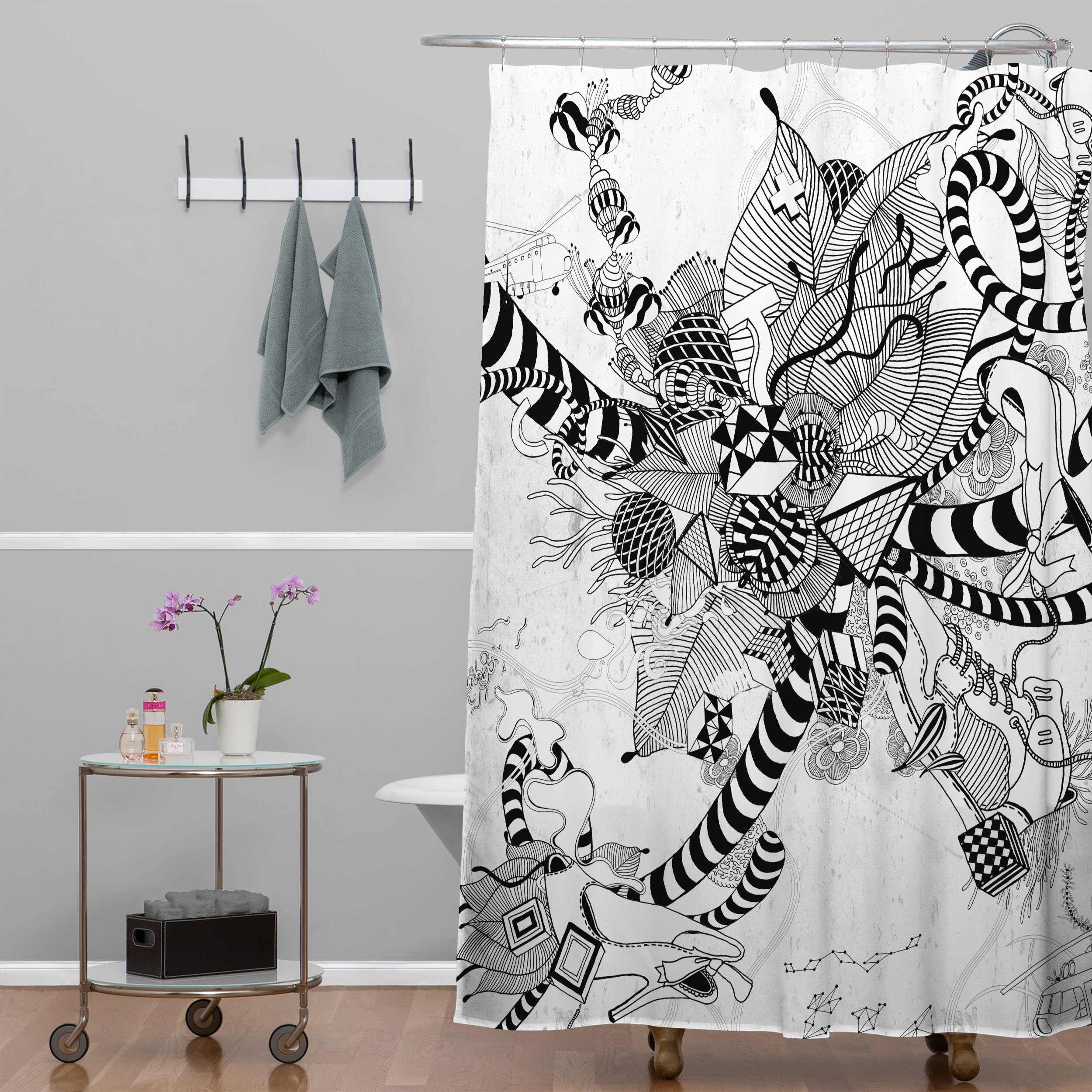 Langley Street Eccles Abstract Shower Curtain | Wayfair