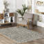 Chenille en coton beige à motif géométrique antidérapant kilim-2137122380