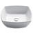 Thin Ceramics White Porcelain Square Vessel Bathroom Sink