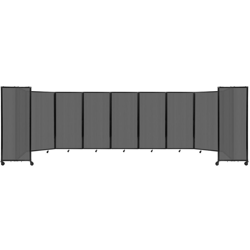 Cloison murale en polycarbonate 360, H 72 po x l 300 po, Gris foncé